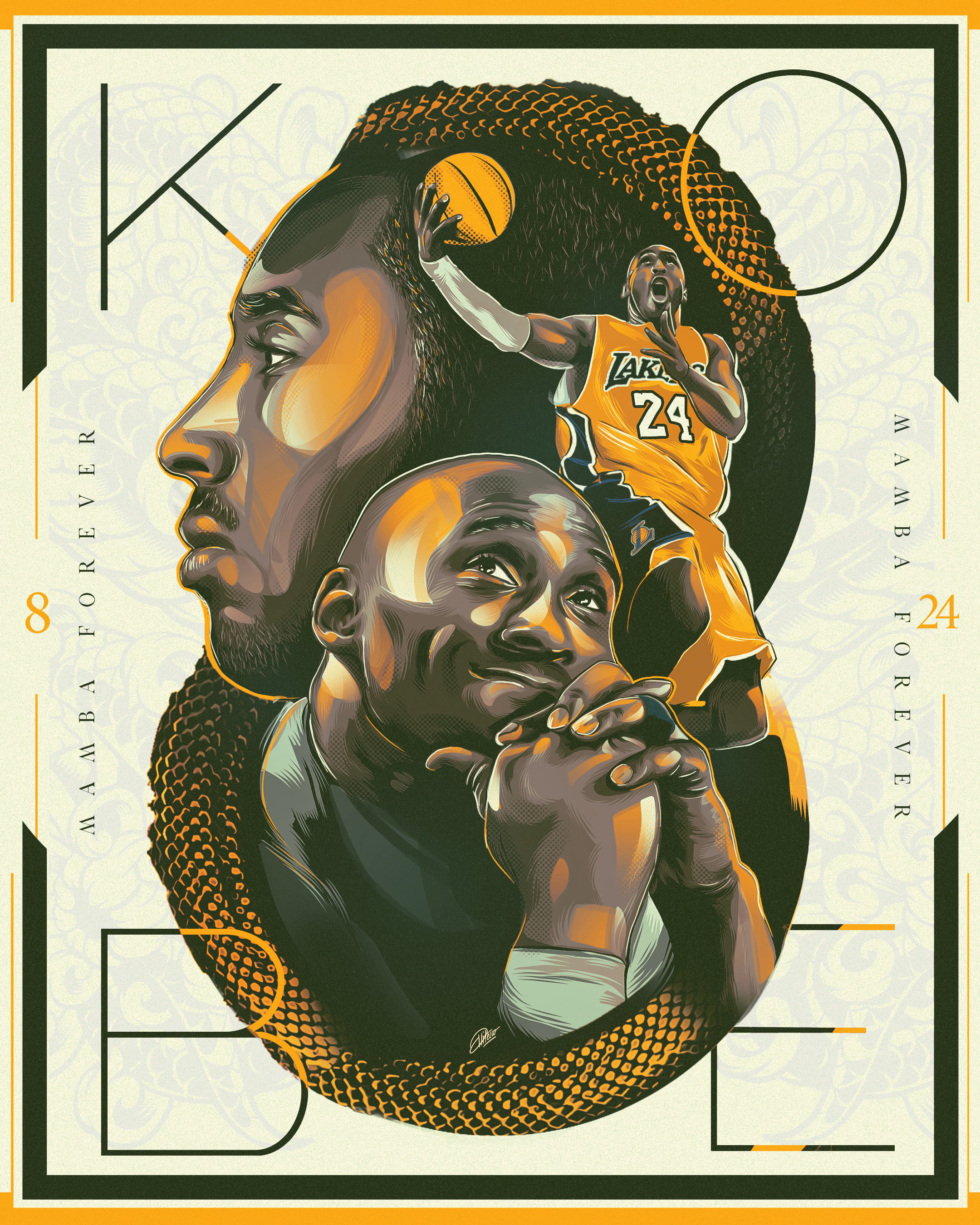 Kobe Poster Bryant Canvas Wall Kobe Gigi Legendary Basketball Player Inspirational Sports Superstar Canvas Art Poster and Wall Art Picture Print